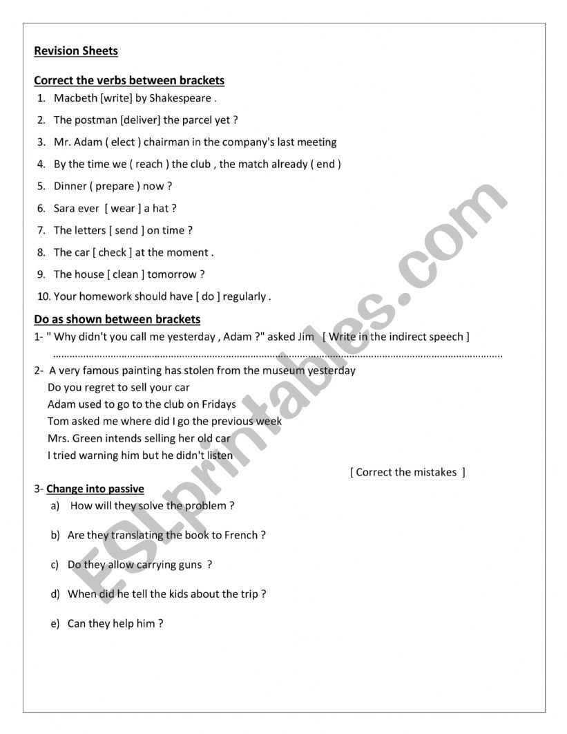 Prepartion For Second-Term Exam [ Grade 9 ] 